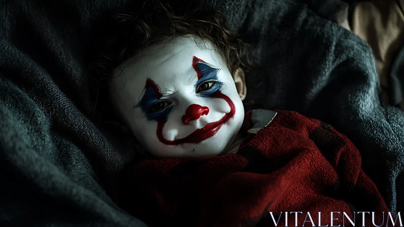 Drowsy little clownling under blankets of cozy dread.