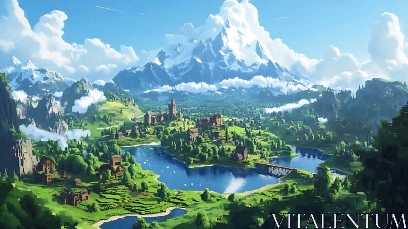 Mountain Valley Kingdom: Where Nature Meets Fantasy Wonder.