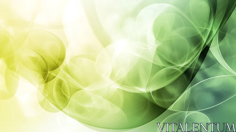 Green and yellow abstract light curves overlap in soft motion