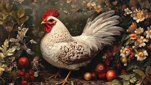 Rooster's Garden: A Portrait of Farmyard Grace.