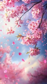 Cherry Blossom Canopy: Luminous Floral Architecture.