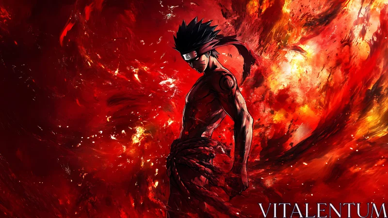 Crimson tempest coils as the lone anime warrior ignites resolve
