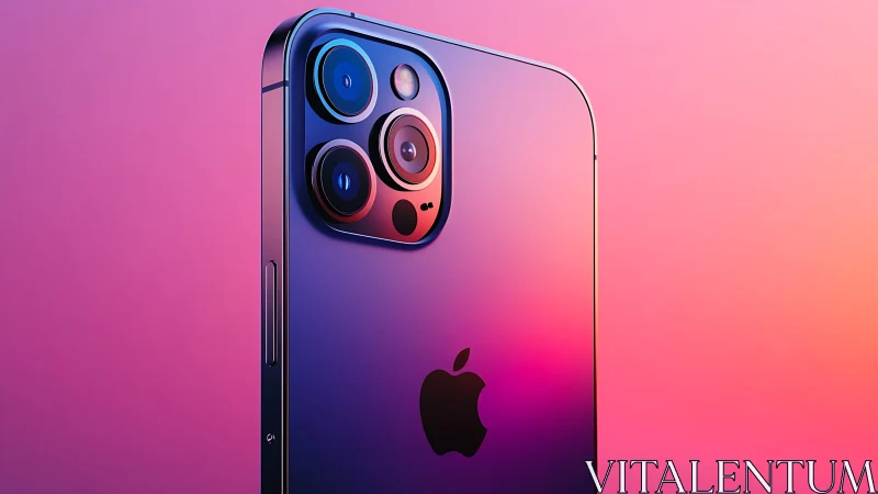 iPhone's Triple-Lens Wizardry Glows Against Gradient Dreams