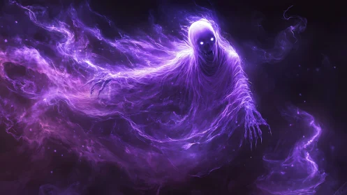 Spectral plasma entity emerging via luminescent vortex field.