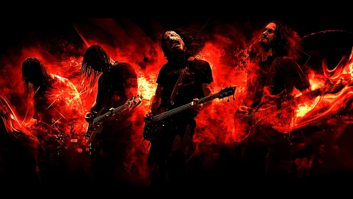 Guitar thunderstorms ignite a molten red stage inferno tonight