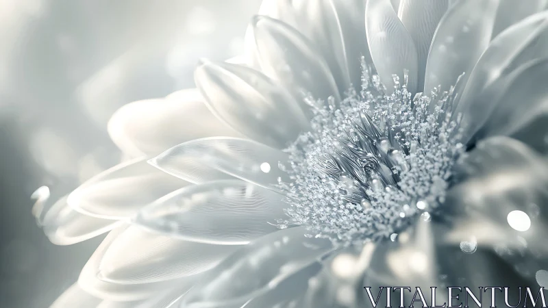 Crystallized Petals Glistening in Frost-Kissed Daylight