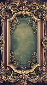 Ornate baroque frame with empty central panel.