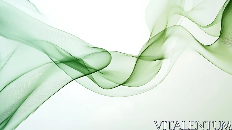 Translucent green vector waveforms define fluid parametric motion