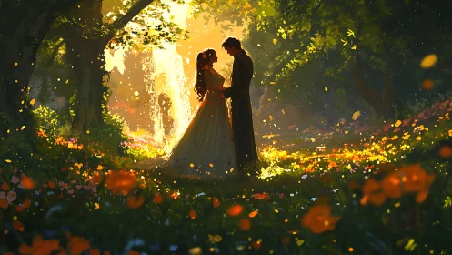 Enchanted Forest Wedding in Golden Light.