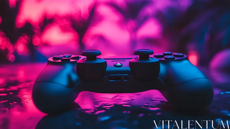 Neon Gaming Controller in Electric Magenta Dreamscape.
