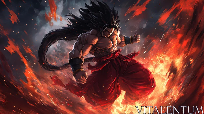 Hyperdynamic warrior eruption amid radial plasma detonation.