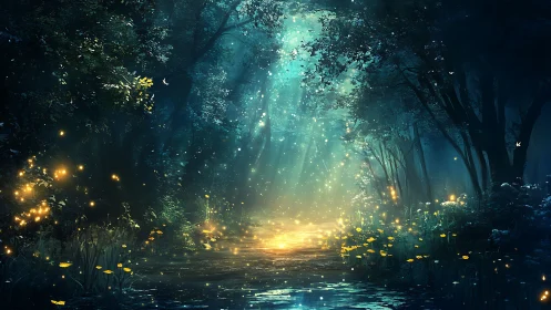 Bioluminescent Forest Cathedral Awakens.