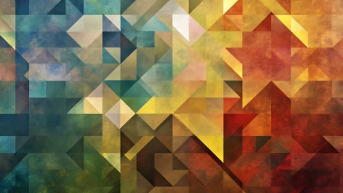 Geometric abstract gradient with cool to warm tones.