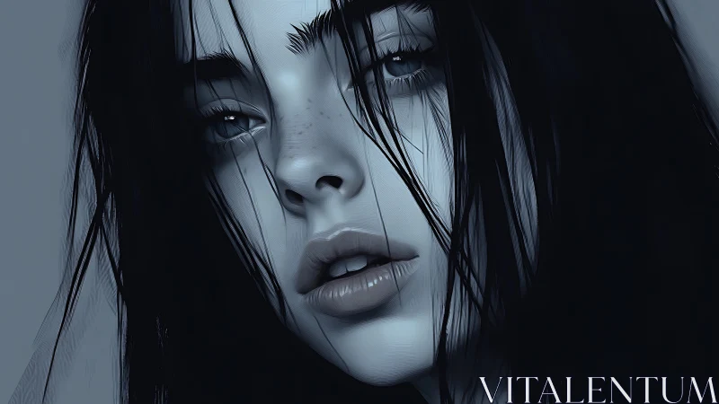 Midnight portrait of quiet longing and tangled emotions.