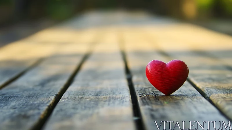 Crimson Heart Discovers Wonder Upon Weathered Timber.