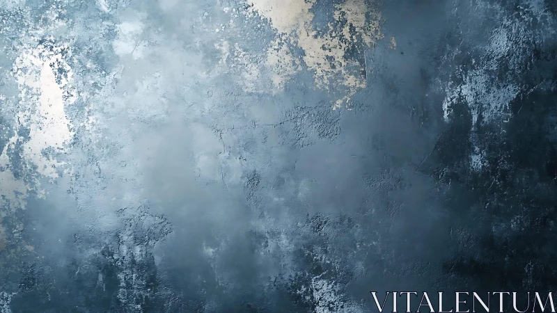 Abstract blue textured wall background with rough painted style.