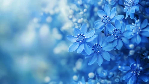 Azure daisy cluster exhibiting macrophotographic depth of field and selective focus technique.