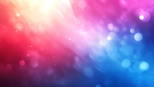 Vibrant Abstract Light Bokeh Background in Pink, Blue, and White.
