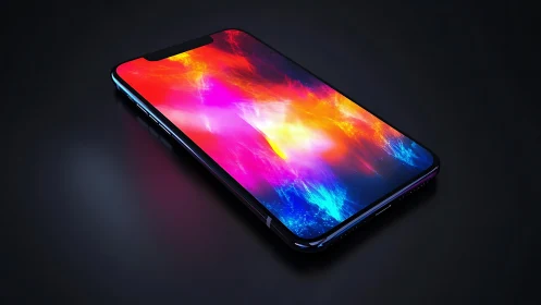 Vibrant Holographic Display on Modern Smartphone.