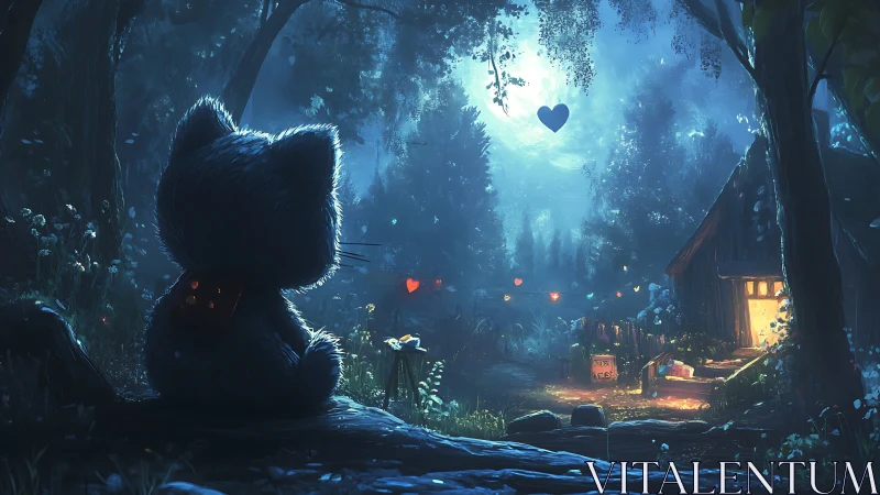 Whisker-Bound Heart: A Feline's Luminous Reverie.