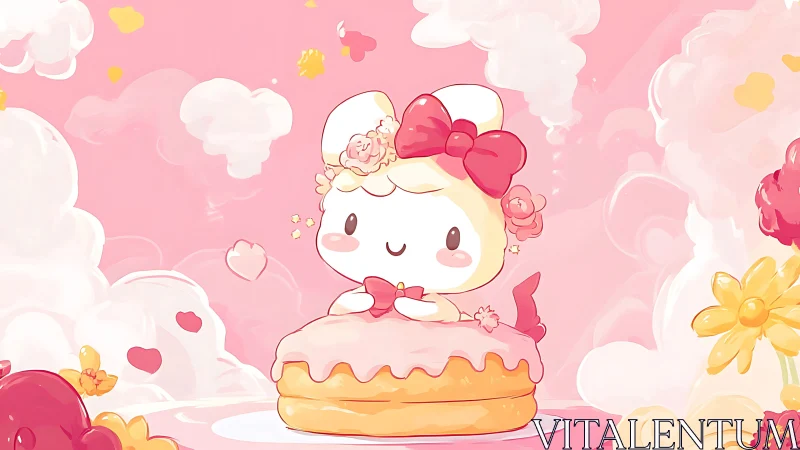 Sweetly Perched on Frosted Dreams.