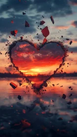 Love Shatters Into Radiance Against Twilight Waters