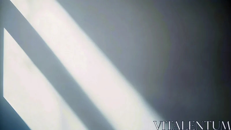 Sunlit stripes quietly slice across a softened gray wall