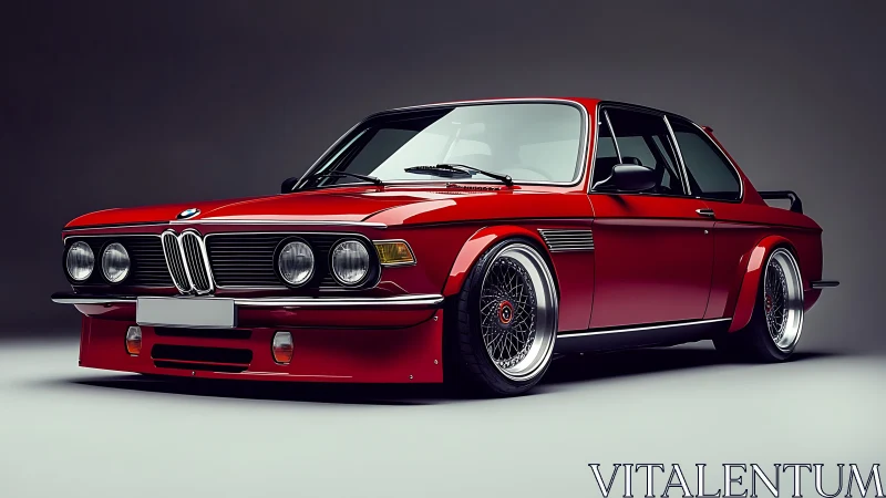 Classic red coupe glowing with timeless road-ready charm.