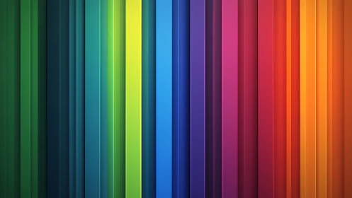 Vertical spectrum bars in smooth gradient rainbow palette.
