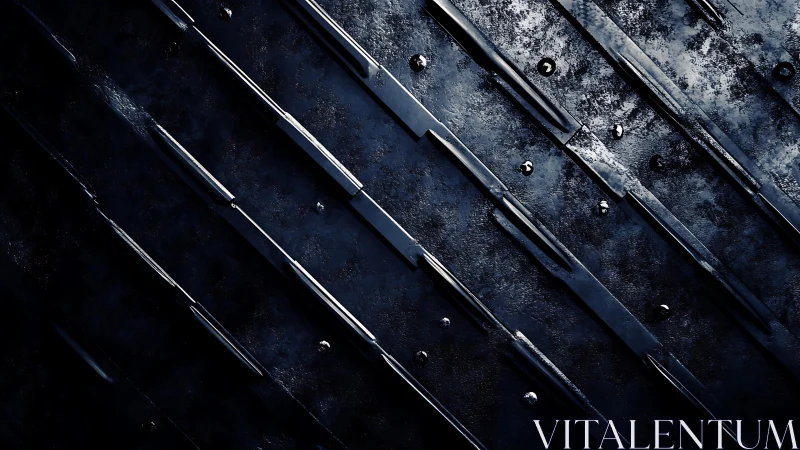 Abstract dark metallic surface with diagonal geometric pattern.