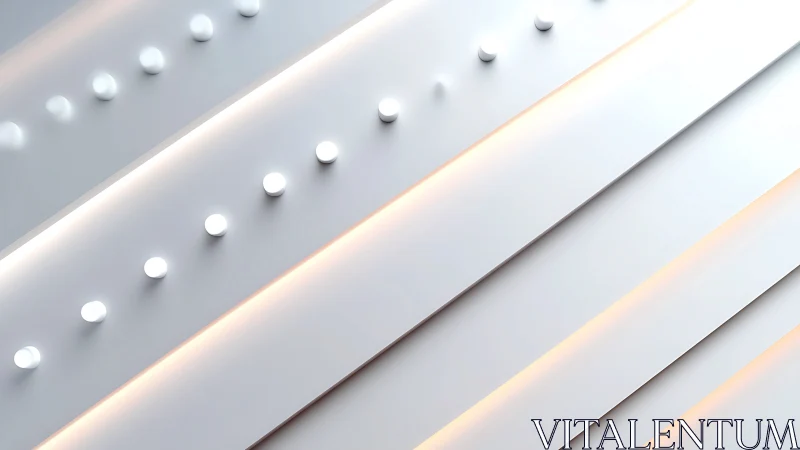 Minimalist diagonal light panels with luminous nodes design.