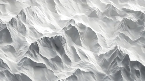 White sculpted mountain terrain with soft abstract ridges.