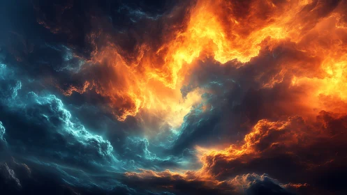 Dramatic Atmospheric Phenomena with Dual Chromatic Thermodynamic Contrast