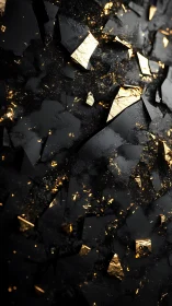 Shattered obsidian plains reveal secret veins of molten gold