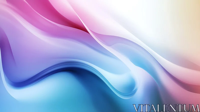 Curved bicolor gradient waves in glossy pastel flowing motion