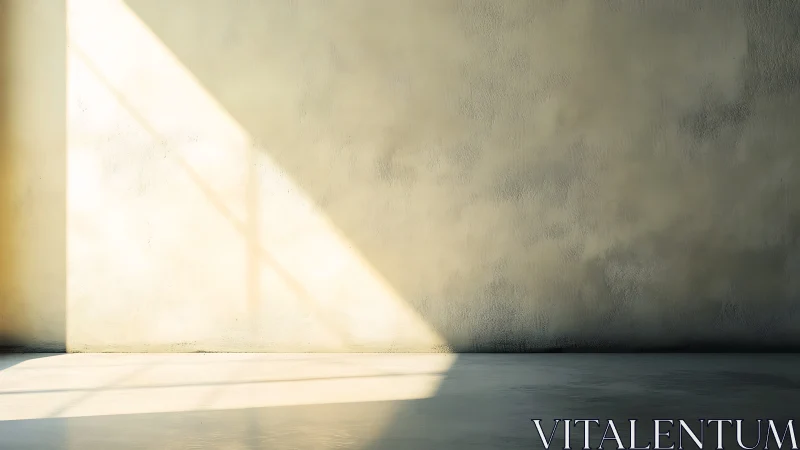 Angular daylight wedge across textured minimal interior wall.
