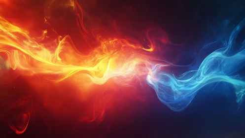 Fire and Ice Collision Dynamic Energy Flow.