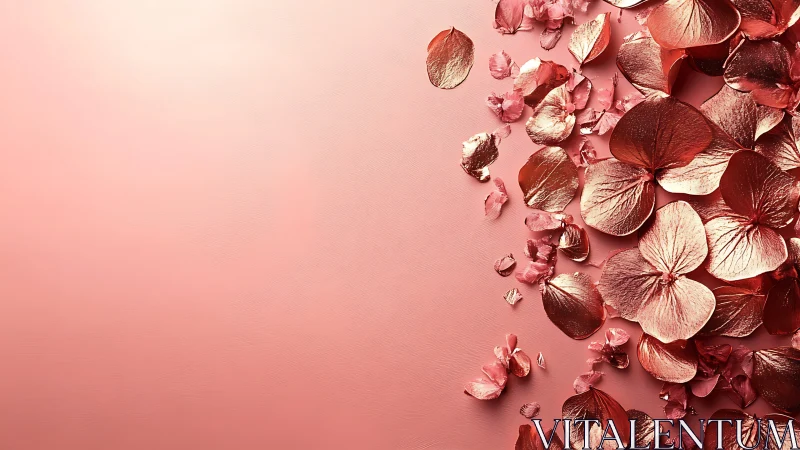 Dried Florals and Petals Arranged on Soft Pink Background