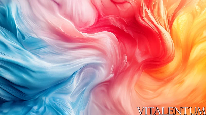 Color tides collide and curl into luminous digital silk