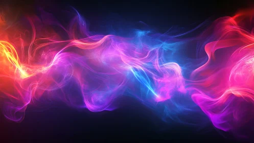 Luminous Energy Wave: Dynamic Plasma Flow in Magenta and Azure