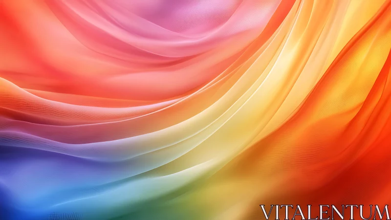 Gentle rainbow waves of flowing color invite quiet joy.