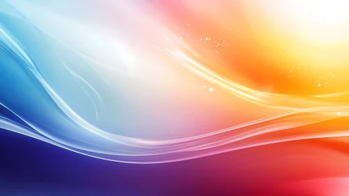 Gradient light waves across multicolor abstract background.