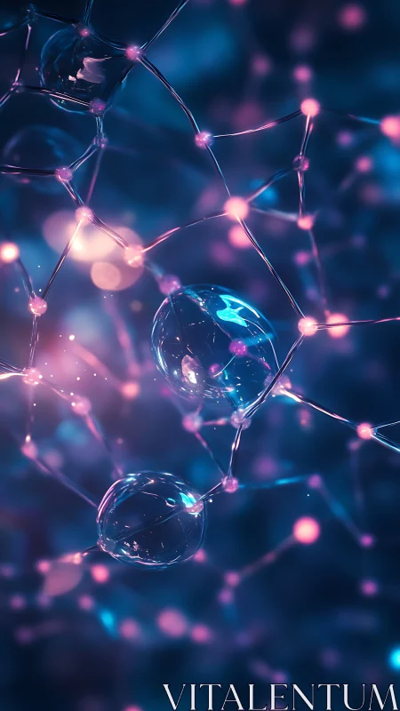 Neon molecular lattice with refractive nodes in shallow depth field