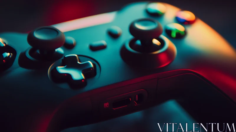 Game Controller in Neon Light.