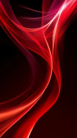 Parametric crimson light ribbons in high-contrast curvature field.