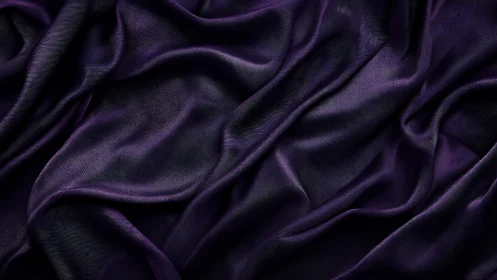Deep purple velvet fabric with dramatic diagonal folds and textural depth
