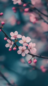 Delicate Pink Blossoms Waiting for Spring.