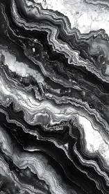 Marble rivers carve monochrome canyons through liquid stone
