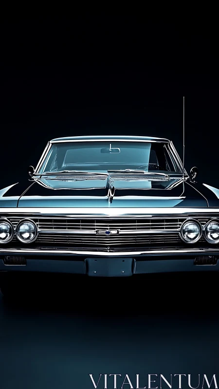 Classic Chevrolet front view with chrome grille detail.