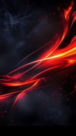 Luminous red energy ribbons slice through deep cosmic void